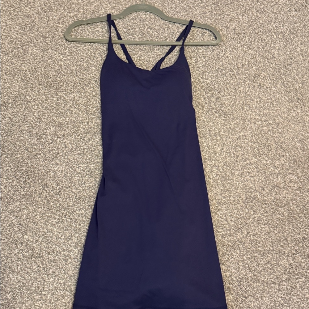 HALARA Deep Blue Spaghetti Strap Dress